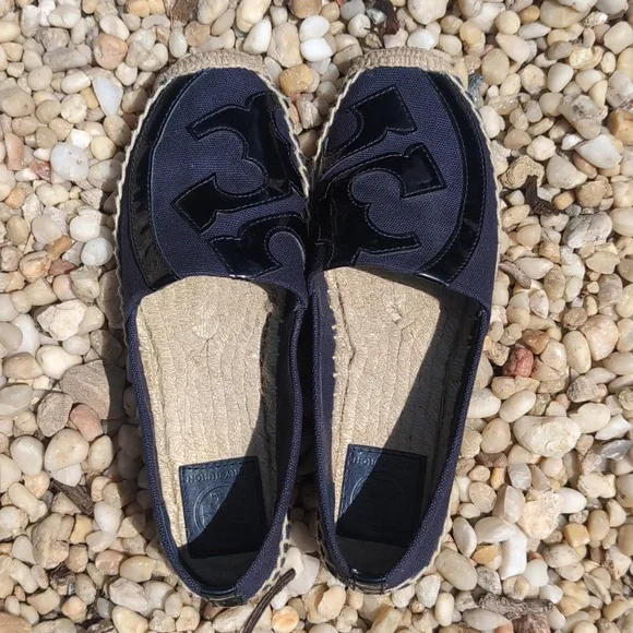 Like New Tory Burch Navy Espadrilles, Sz 6M. - Picture 5 of 7